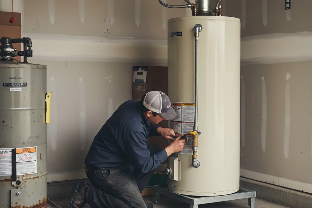 Water heater and shutoff valve replacement in Ovalo